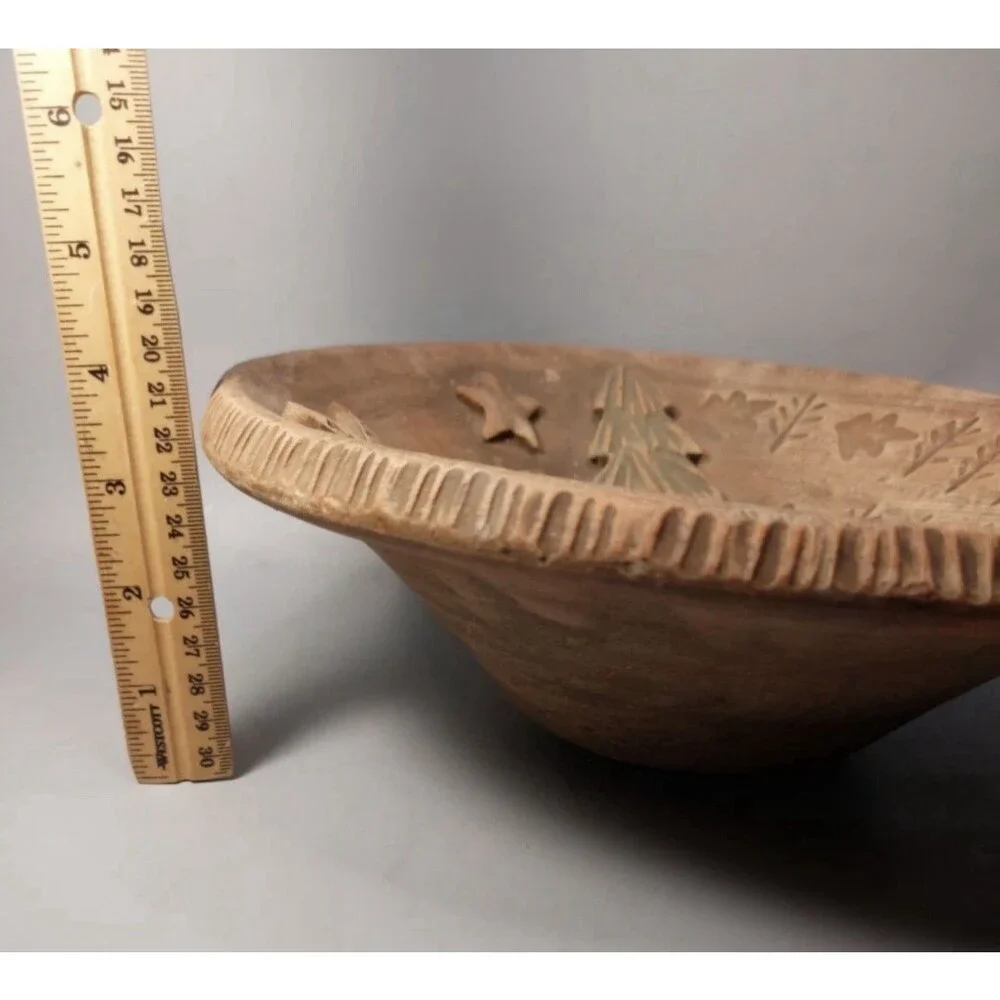 Vintage Reindeer Studio Art Pottery Bowl Trinket Dish Hand Thrown Hobbyist